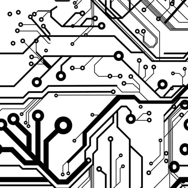 Modèle de carte de circuit imprimé sans couture — Image vectorielle