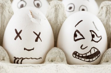 Scared egg clipart