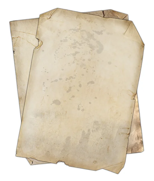 Twee oude lege documenten — Stockfoto