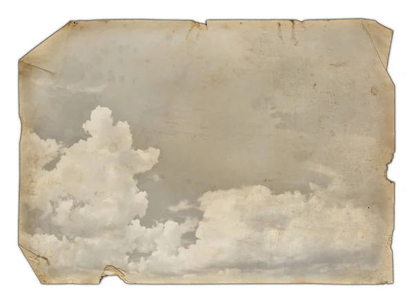 구름 질감과 오래 된 종이 — 스톡 사진