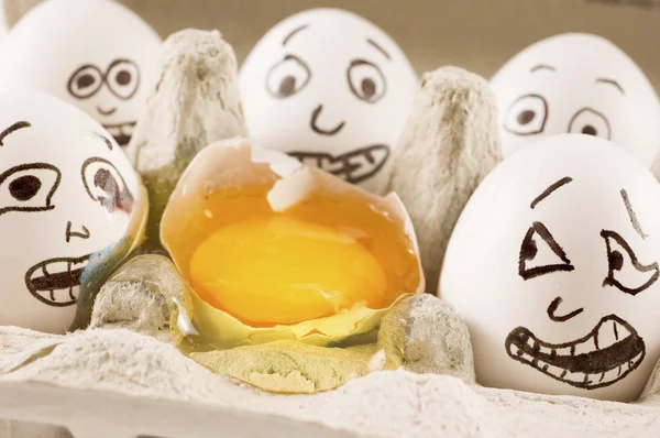 Eier haben Angst vor totem Naber — Stockfoto