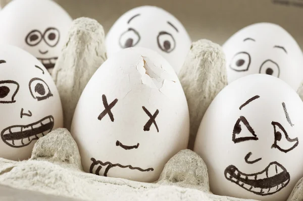 Scared eggs — Stock Photo, Image