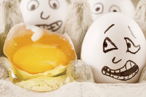 Les œufs ont peur du naber mort. Image En Vente