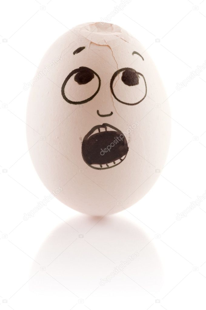Scared damaged egg
