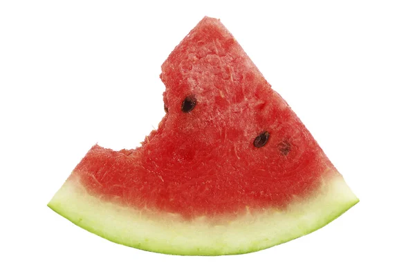 Bitten vattenmelon — Stockfoto
