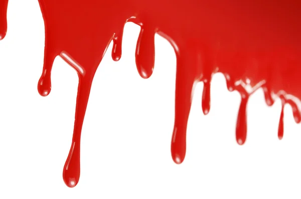 Flowing red paint — Stock Photo, Image