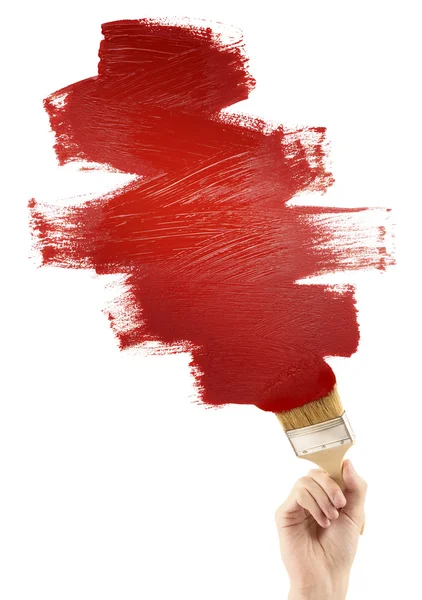 Pintura forma roja —  Fotos de Stock