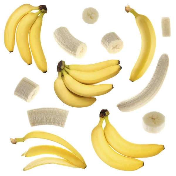 Sliced banana collection — Stock Photo, Image