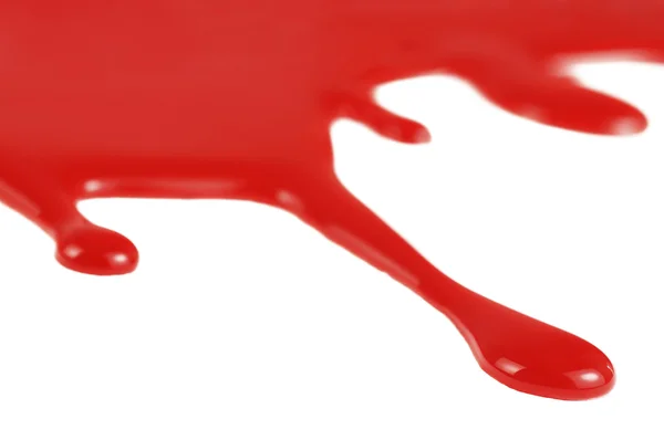 빨간 페인트를 흐르는 — 스톡 사진