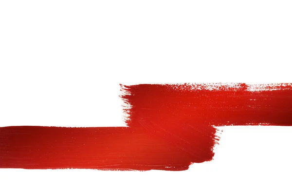 Linha pintada vermelha — Fotografia de Stock