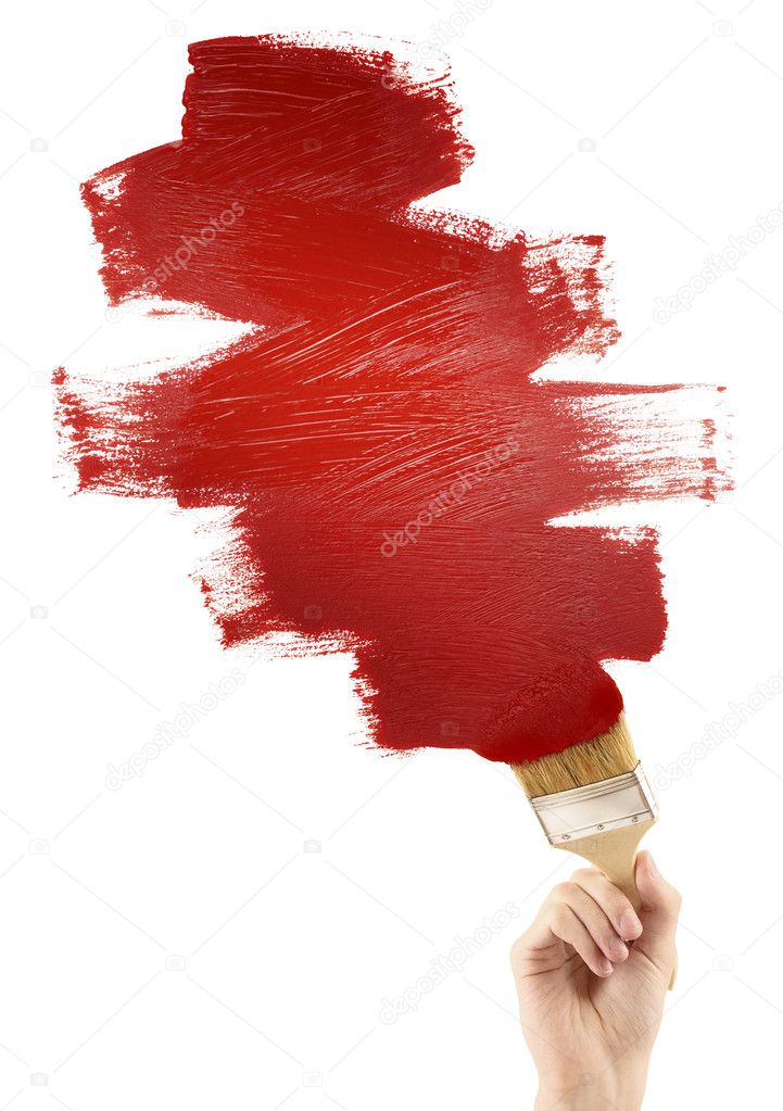 Painting red shape