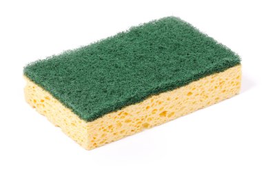 Kitchen sponge in a white background clipart