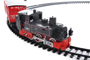 Train toy, present for children clipart