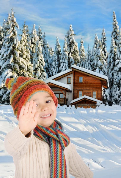 Felicidade de inverno — Fotografia de Stock