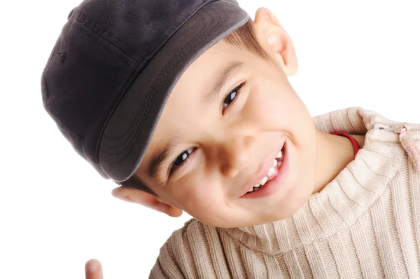 Niño con gorra de mezclilla —  Fotos de Stock