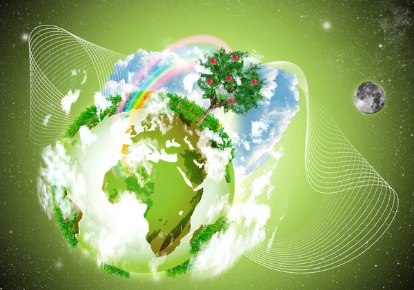 Zelená planeta — Stock fotografie