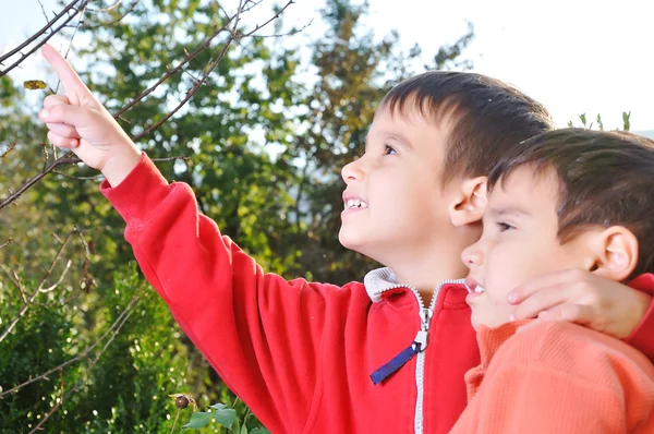 Positive children outdoor — Stock Photo, Image