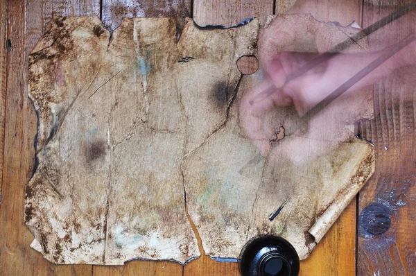 Stary tło kartonowe i ręcznie napisać — Zdjęcie stockowe
