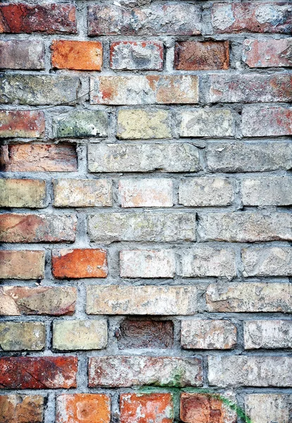 Τοίχο από τούβλα, διαφορετικά χρώματα, μεγάλη πίσω — Φωτογραφία Αρχείου