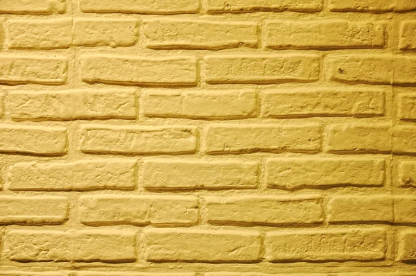 Parede de tijolo, cor amarela, grande backgrou — Fotografia de Stock