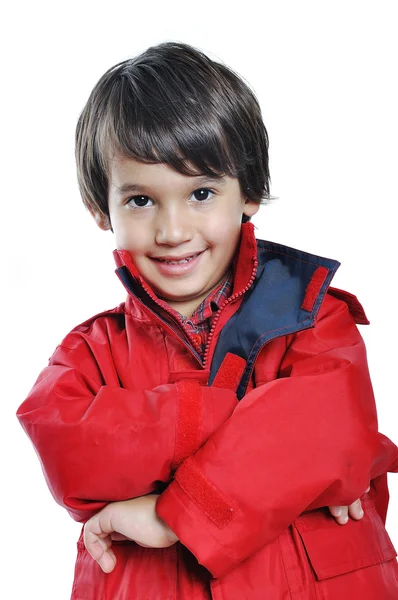 Very cute child in autumn winter fashion — Stock Photo, Image