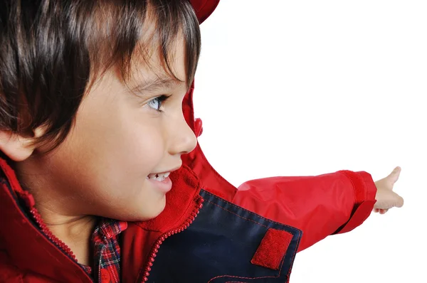 Очень симпатичный ребенок в осенне-зимней моде — стоковое фото