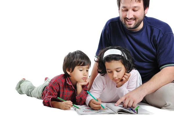 Happy family with several members in education p — Stock Photo, Image