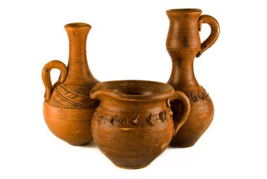 Clay vases clipart