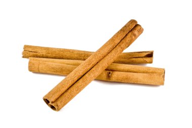 Cinnamon sticks on white clipart