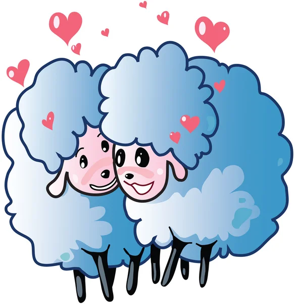 Sheeps in love — Stock Photo, Image