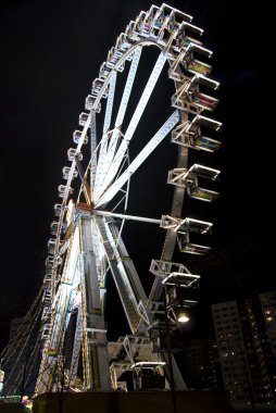 Ferris wheel at night clipart