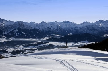 Allgau mountains winter clipart