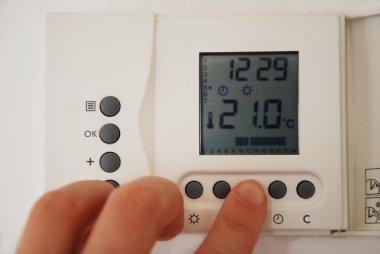 Heating room thermostat clipart