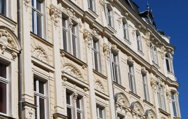 Stucco facade in germany clipart