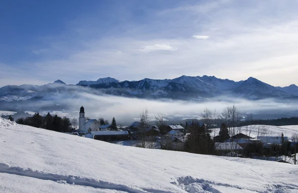 Allgau dağlar kış — Stok fotoğraf