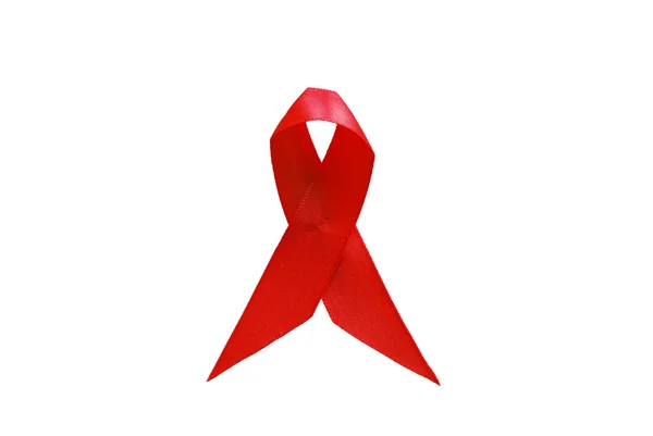 Fita vermelha ajuda hiv — Fotografia de Stock