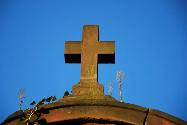 Red sandstone cross — Stock Photo, Image