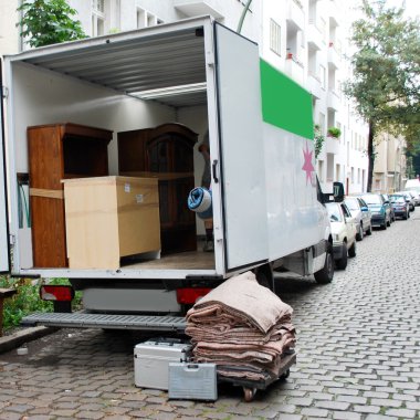 Moving house van