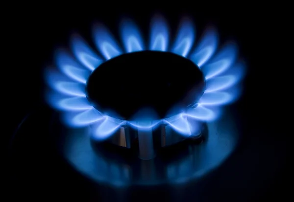 Llamas de gas azul — Foto de Stock