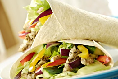 Chicken salad wraps clipart