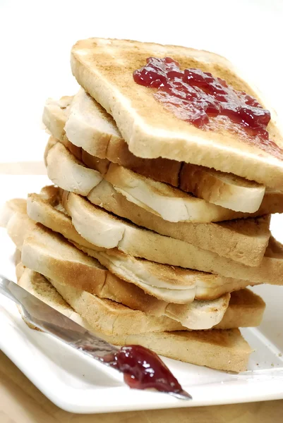 Toast with jam — Stock Photo, Image
