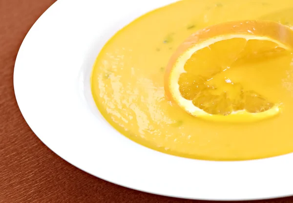 Zupa z marchwi i pomarańczy — Zdjęcie stockowe