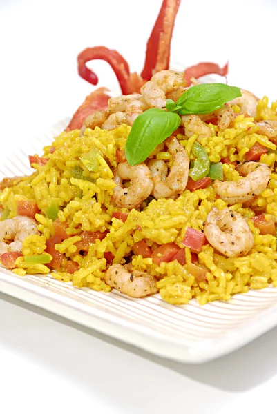 Stock image Rice with prawns