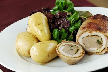 Chicken ballotine meal clipart