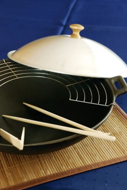Wok and acessories clipart
