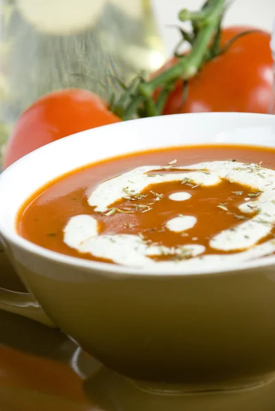 Sopa de tomate Fotografia De Stock
