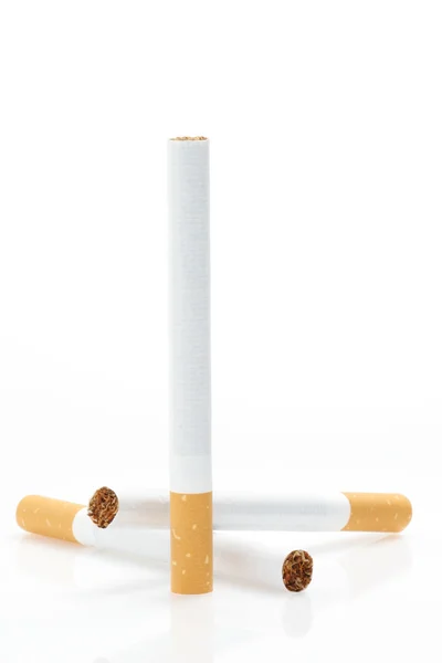 Cigaretta felett fehér — Stock Fotó