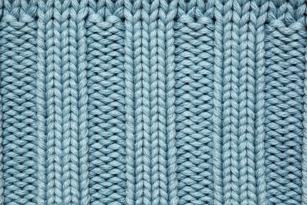 Blauwe gebreide stof textuur — Stockfoto