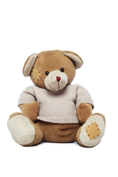 Niedliche Teddybär isoliert über weiß — Stockfoto