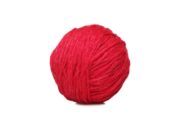 白で赤い糸ボール — ストック写真
